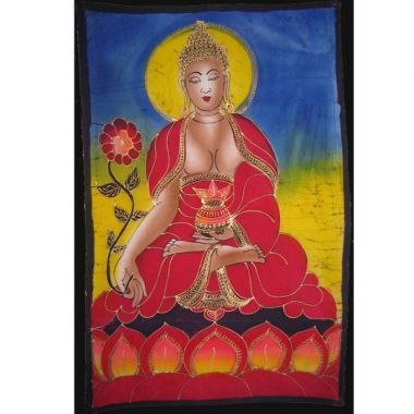 Batik - Buddha with Flower