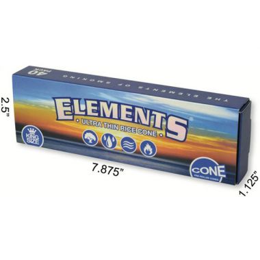 Elements Premium Pre Rolled King Size Cones 40 cones per pack 109mm cone