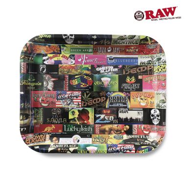 RAW History Metal Rolling Tray (Large)