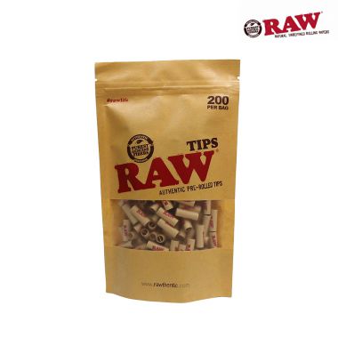 RAW Natural Unrefined Pre-Rolled Tips (200 Pack)