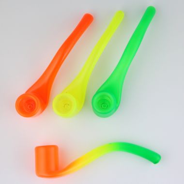Neon Glass Bent Smokey Pipe