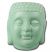Ceramic Oil Burner Buddha Head Extra Large - Aqua
