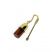 Gold Lid Snuff Bottle with Chained Spoon - Medium