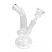 Image 1 of Small Glass Double Chamber Curve Neck Bong