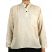 Plain Cream Cotton Grandad Shirt - XL