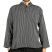 Striped Black & Cream Grandad Shirt - Large
