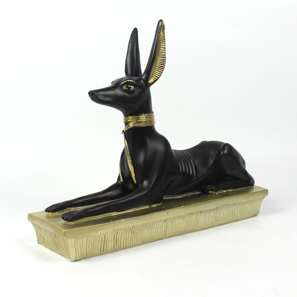 Decorative Black & Gold Anubis Figurine : Shiva