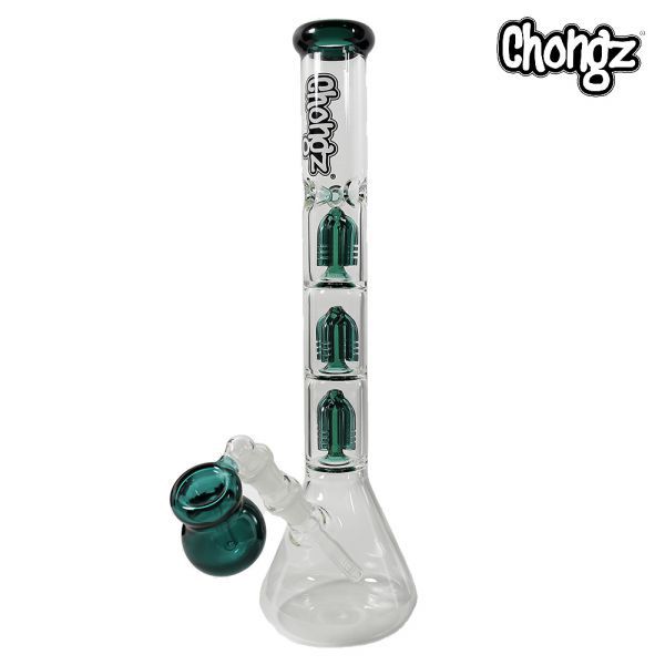 Buy Chongz Teal Nasty Triple Diffuser Glass Bong Percolator Bongs From Shiva Online 