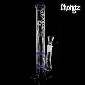 Chongz 'Chainsaw' Honeycomb Diffuser Ice Twist Glass Bong - Blue