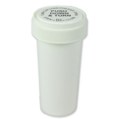 30 Dram Push 'N' Turn Vial - White - 1 x 30 Dram Vial