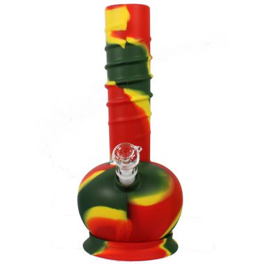 Silicone Round Base Bong - Rasta