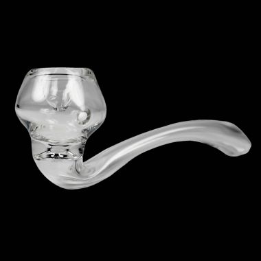 Clear Glass Sherlock Tusk Pipe