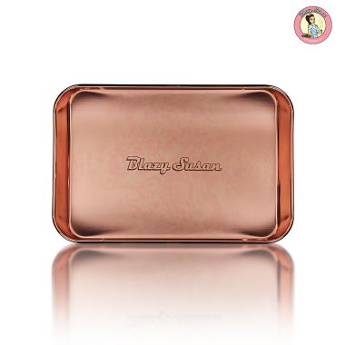 Blazy Susan Stainless Steel Rolling Tray - Rose Gold