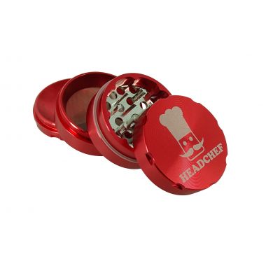 Headchef 50mm 4 Piece Razor Grinder - Anodised Red