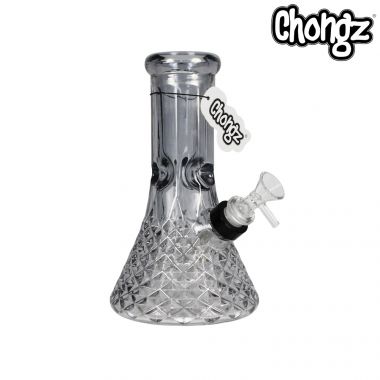 Chongz 20cm "Marty" Smoked Cut Glass Waterpipe