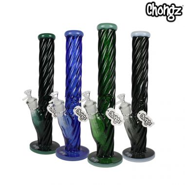 Chongz 40cm "Stone Ryland" Twisted Glass Straight Bong