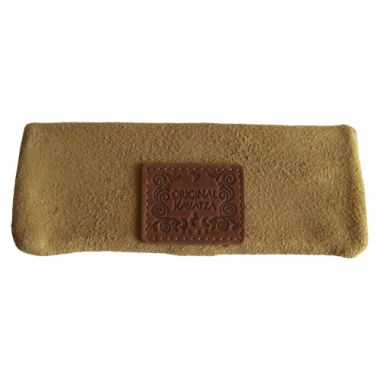 Kavatza Mini Rolling Pouch - Tan Suede