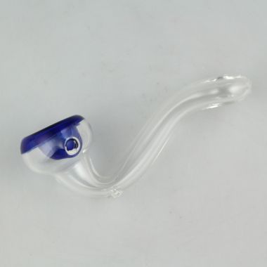 Miniature Glass Sherlock Pipe - Blue