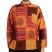 Patchwork Orange Grandad Shirt - XXL